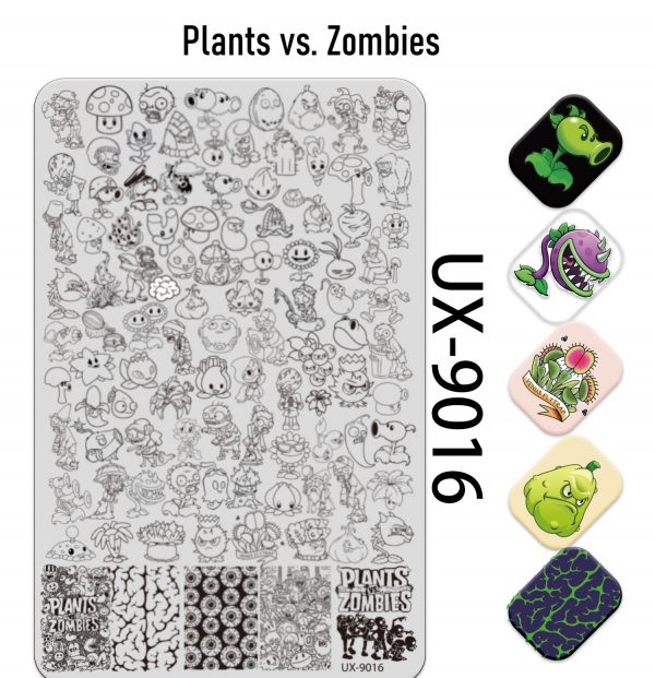 Plants vs. Zombies nail stamping plate