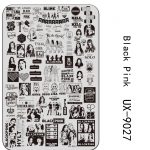 Black Pink nail stamping plate