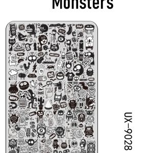 Monsters nail stamping plate