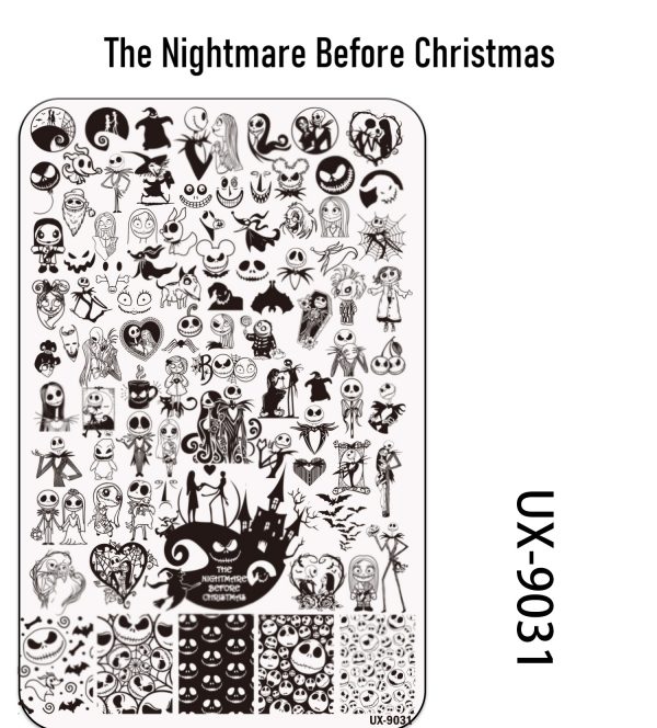 The Nightmare Before Christmas nail stamping plate The Nightmare Before Christmas nail stamping plate