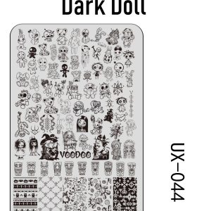 dark doll nail stamping plate