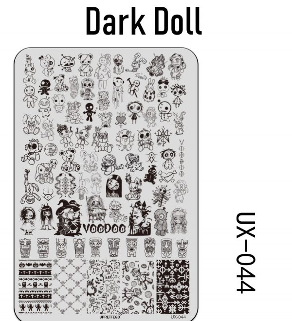 dark doll nail stamping plate
