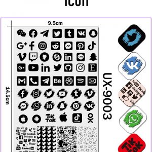 Icon nail stamping plate