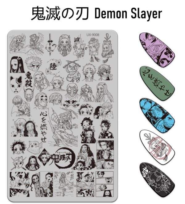 鬼滅の刃 Demon Slayer nail stamping plate 鬼滅の刃 Demon Slayer nail stamping plate