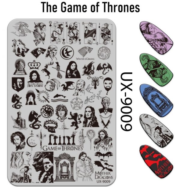 The Game of Thrones nail stamping plate The Game of Thrones nail stamping plate