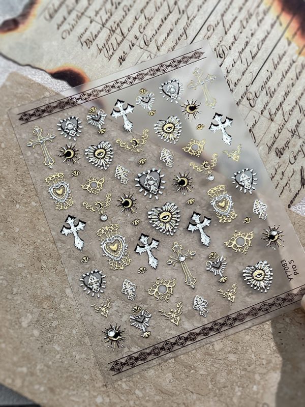 Chrome heart nail sticker Chrome heart nail sticker