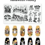 mickey halloween nail plate