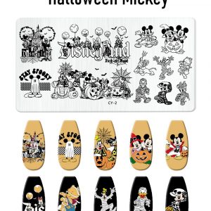 mickey halloween nail plate