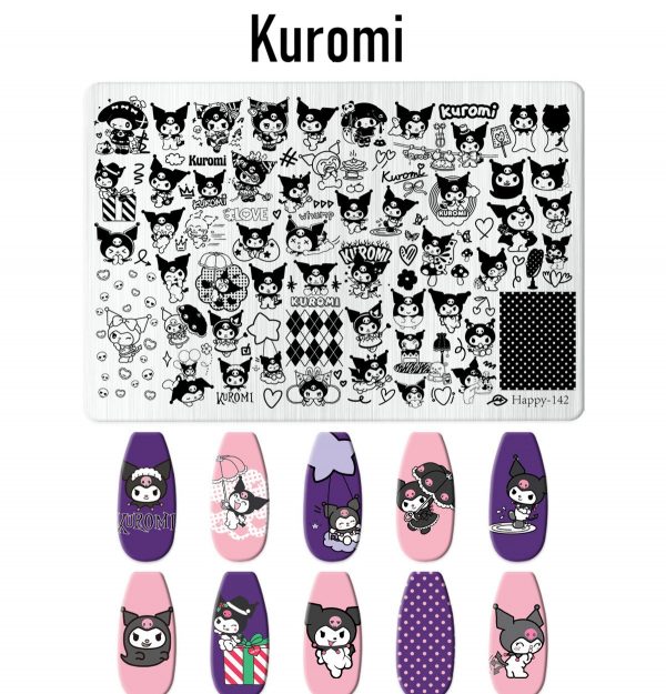 Kuromi nail stcmping plate Kuromi nail stcmping plate
