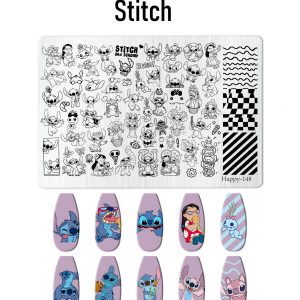 Stitch nail stamping plate