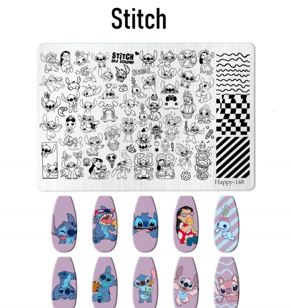 Stitch nail stamping plate Stitch nail stamping plate