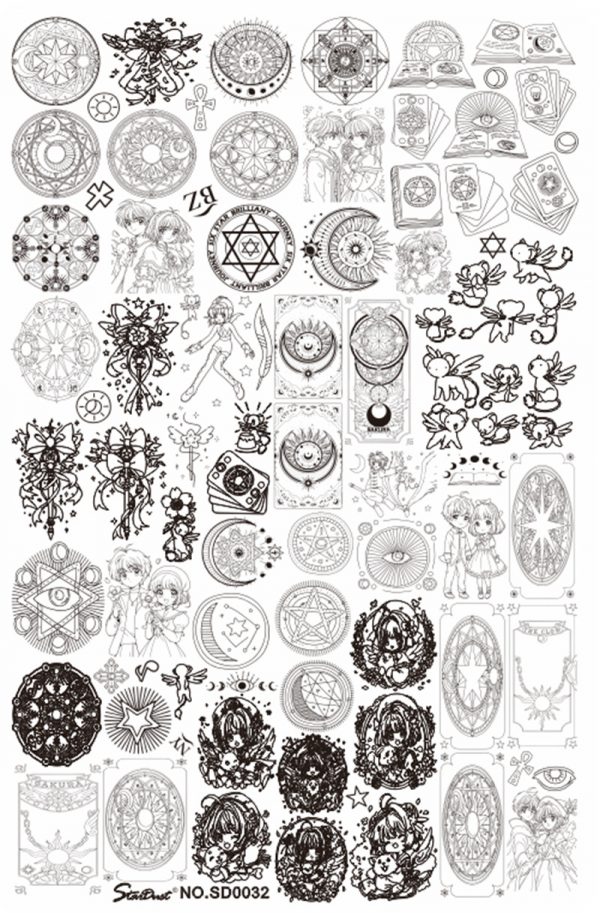 SAILOR MOON nail stamping plate SAILOR MOON nail stamping plate