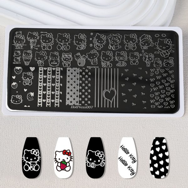 Hellokitty nail stamping plate