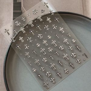 chrome heart nail sticker