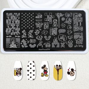Mickey nail stamping plate