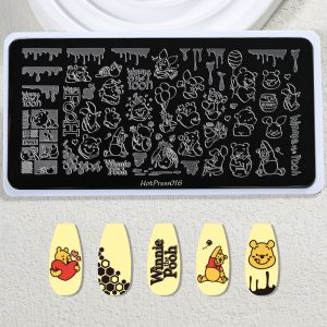 Winnie the Pooh nail stamping plate