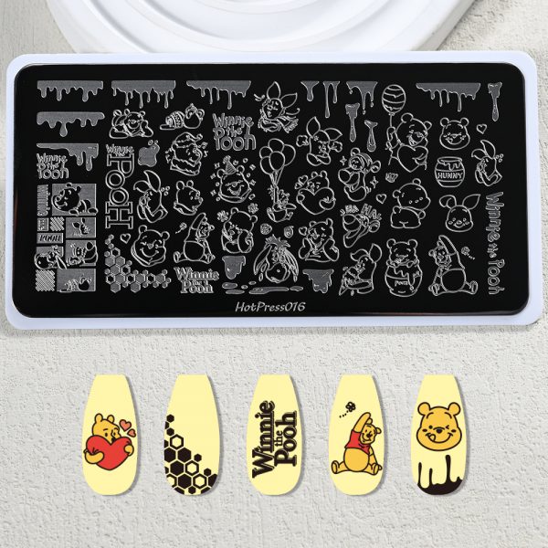 Winnie the Pooh nail stamping plate
