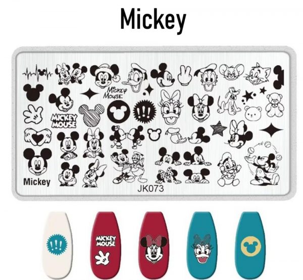 Mickey nail stamping plate