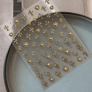 chrome heart nail sticker
