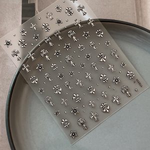 chrome heart nail sticker