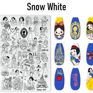 Snow White nail stamping plate