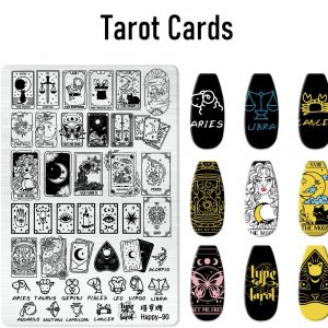tarot cards nail stamping plate