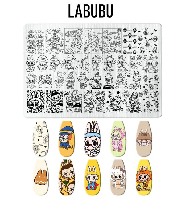 LABUBU nail stamping plate