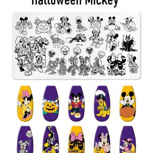 Halloween mickey nail plate