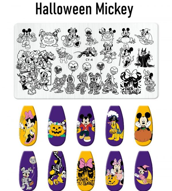 Halloween mickey nail plate Halloween mickey nail plate