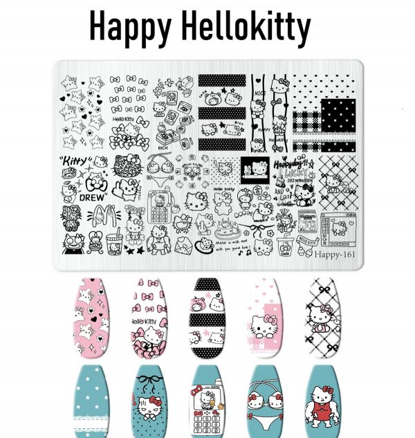 Hellokitty nail stamping plate Hellokitty nail stamping plate