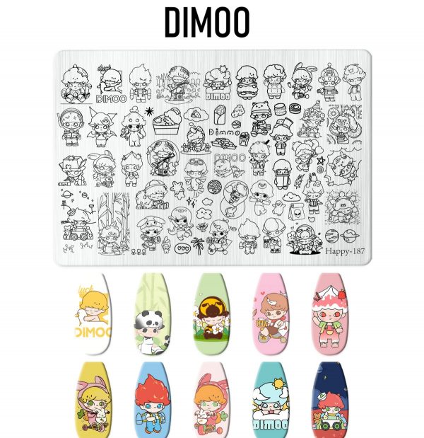 POP MART DIMOO nail stamping plate POP MART DIMOO nail stamping plate