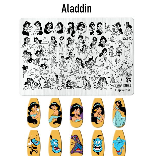 Aladdin nail stamping plate