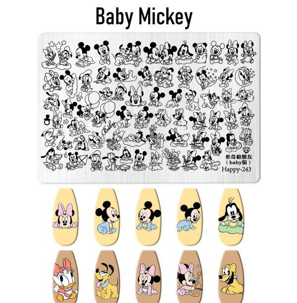 Baby Mickey nail stamping plate