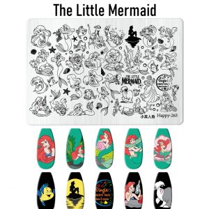 The Little Mermaid nail stamping plate