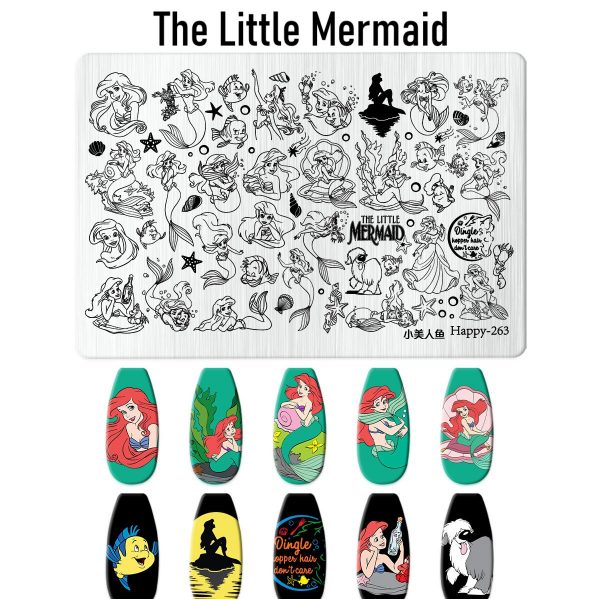 The Little Mermaid nail stamping plate