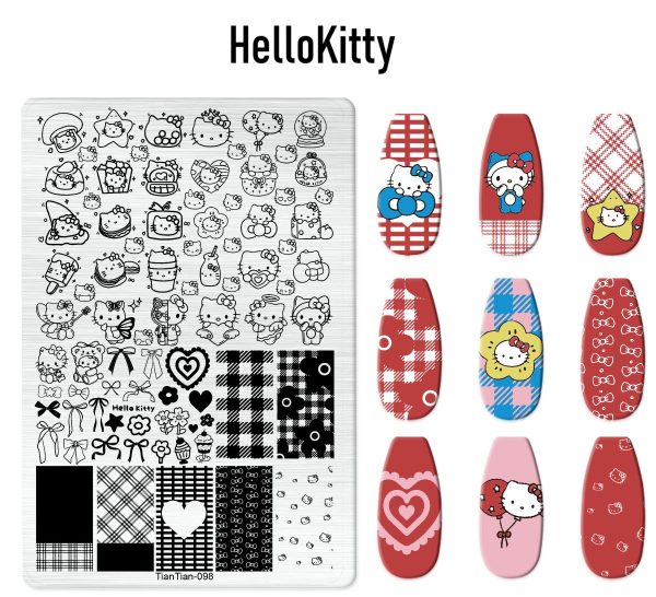 HelloKitty nail stamping plate HelloKitty nail stamping plate