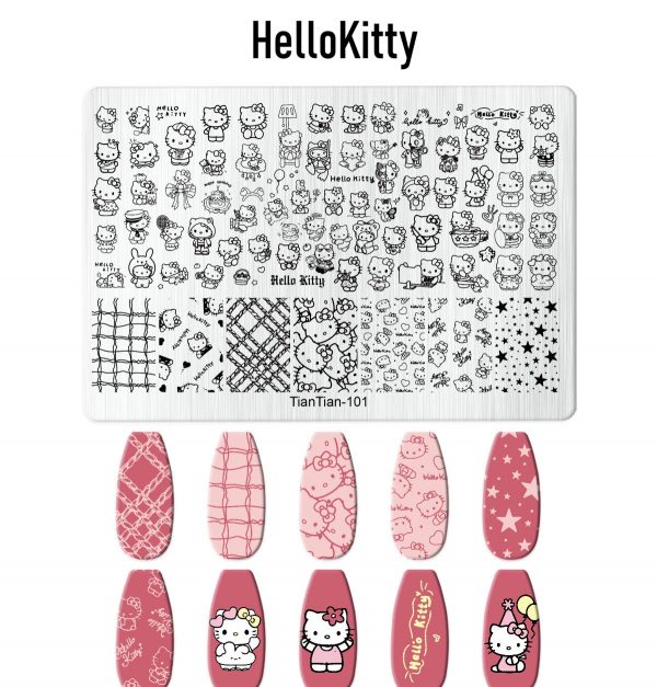 HelloKitty nail stamping plate