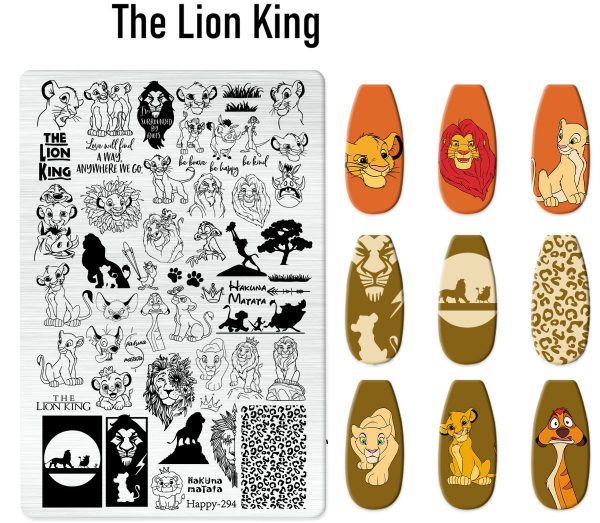 The Lion King nail stamping plate The Lion King nail stamping plate