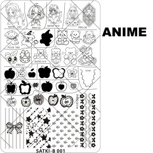 ANIME nail stamping plate