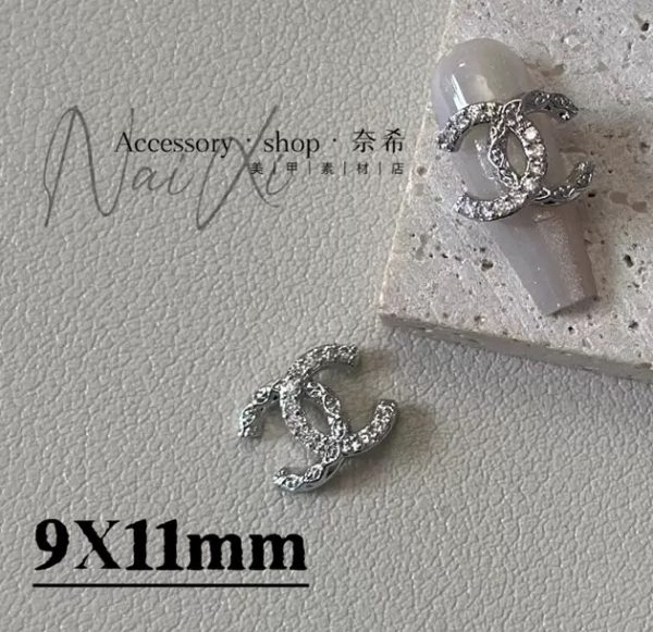 Chanel nail charm silver