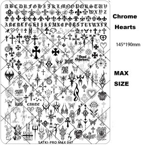 Chrome Hearts nail stamping plates