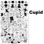 Cupid nail stamping plate