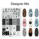 Designer nail stamping plate