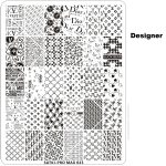Designer nail stamping plate