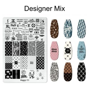 Designer nail stamping plate
