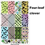 Four-leaf clover nail stamping plate