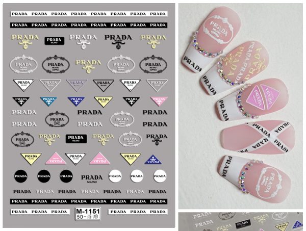 Prada nail sticker