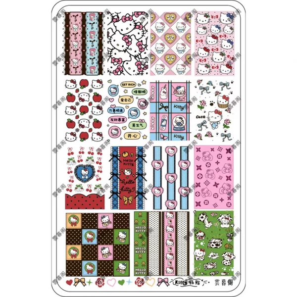 HELLOKITTY nail stamping plate