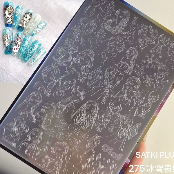 Frozen Elsa nail stamping plate