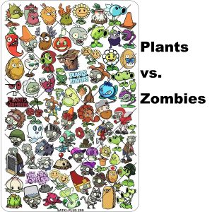 Plants vs. Zombies nail stamping plate